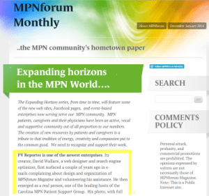 PV Reporter Featured in MPNforum