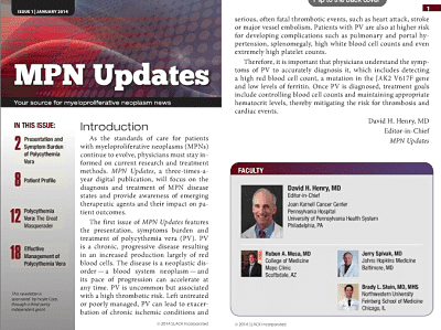New Physician Based MPN Newsletter Emerges