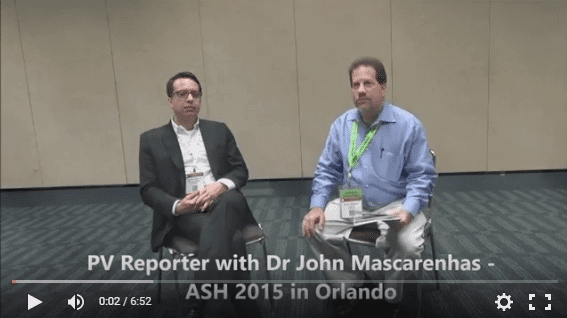 ASH 2015 Dr John Mascarenhas reviews clinical trials with PV Reporter