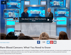 PV Reporter creates MPN Awareness on the Doctors TV Show