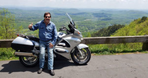 PV Reporter riding the Blue Ridge Pkwy, 10 years with PV