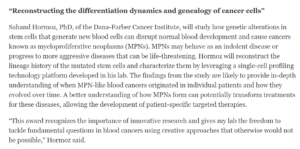 MPN research grant