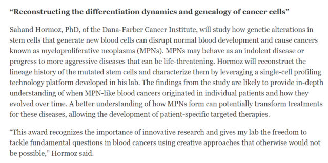 MPN research grant