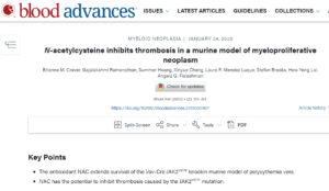 NAC supplement in MPNs, PV Reporter