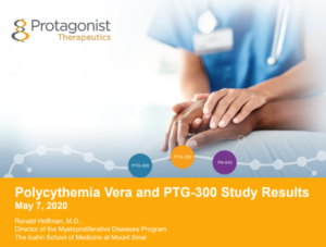 Protagonist Therapeutics Polycythemia Vera, PTG-300 study results