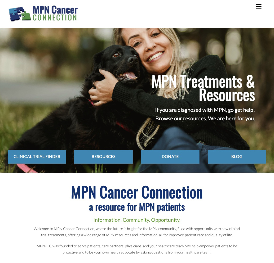 MPN Cancer Connection website MPN Cancer Connection website